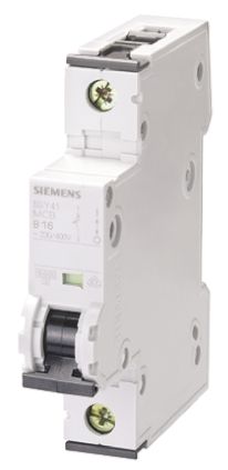 Siemens 5SY4 MCB Leitungsschutzschalter Typ D, 1-polig 2A 230V, Abschaltvermögen 10 KA Sentron DIN-Schienen-Montage