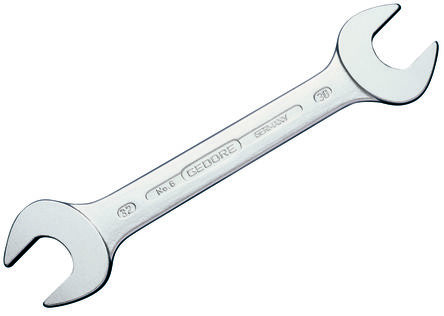 Gedore 6 Series Open Ended Spanner, 14mm, Metric, Double Ended, 188 Mm Overall