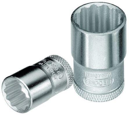 Gedore 3/8 In Drive 6mm Standard Socket, 12 Point, 28 Mm Overall Length