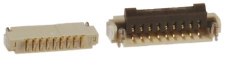 Hirose, FH33 0.5mm Pitch 9 Way Right Angle Female FPC Connector, ZIF Bottom Contact