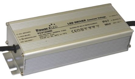 PowerLED LED-Treiber 220 → 240 V Ac LED-Treiber, Ausgang 24V / Strom WählbarA Konstantspannung