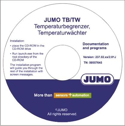 Jumo Software De Control De Temperatura Setup-Programm 701160 Para Uso Con Limitador De Temperatura 701160
