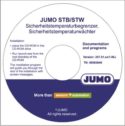 Jumo Software Di Controllo Temperatura Setup-Programm 701150, Per Limitatore Di Temperatura 701150