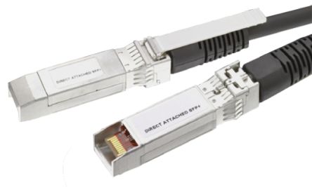 TE Connectivity Ethernetkabel, 1m, Schwarz Patchkabel, A SFP+ Stecker, B SFP+