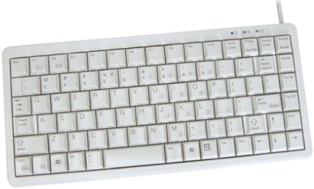 CHERRY Tastatur QWERTY (UNS) Kabelgebunden Grau PS/2, USB Kompakt, 282 X 132 X 26mm