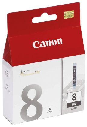 Canon Cartouche D'encre CLI-8BK Noir, Pour IP4200, IP4200x, IP4300, IP4500, IP4500x, IP5200, IP5200R, IP5300, IP6600D,