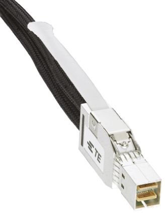 TE Connectivity Cable Serie, Long. 3m, Color Negro, Con. A: Mini-SAS Interno HD Macho, Con. B: Mini-SAS HD Externo Macho