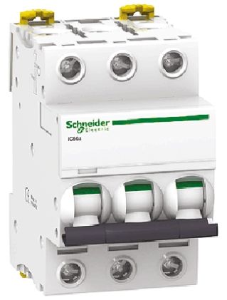 Schneider Electric IC60N MCB Leitungsschutzschalter Typ C, 3-polig 500mA 440V, Abschaltvermögen 6 KA Acti 9