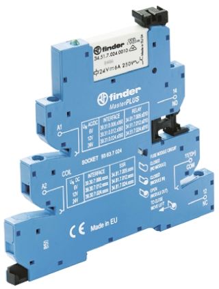 Finder 39 Series Interface Relais 125V Ac, 1-poliger Wechsler DIN-Schienen