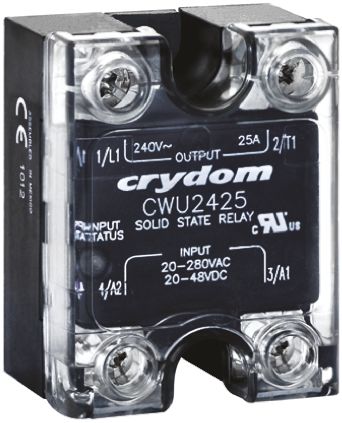 Sensata / Crydom 固态继电器, CW24系列, 面板安装, 最大负载电流50 A, 最大负载电压280 V 交流