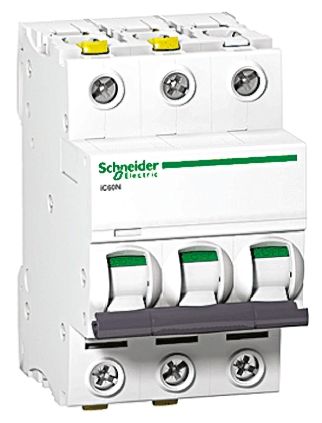 Schneider Electric IC60H MCB Leitungsschutzschalter Typ C, 3-polig 50A 440V, Abschaltvermögen 10 KA Acti 9