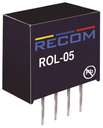 Recom ROL DC/DC-Wandler 0.5W 5 V Dc IN, 12V Dc OUT / 42mA 1 KV Dc, 500V Ac Isoliert
