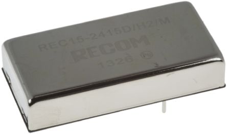 Recom REC15 DC/DC-Wandler 15W 24 V Dc IN, ±15V Dc OUT / ±500mA 1 KV Ac, 2kV Dc Isoliert