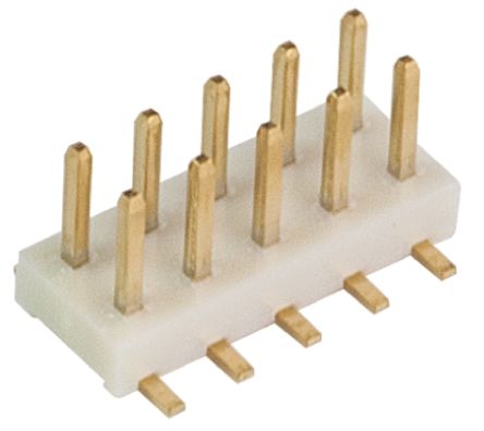Hirose A3 Series Straight Surface Mount Pin Header, 10 Contact(s), 2.0mm Pitch, 2 Row(s), Unshrouded