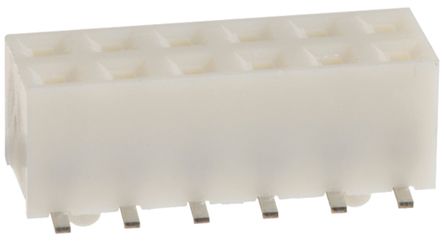 Hirose Conector Hembra Para PCB Serie A3, De 12 Vías En 2 Filas, Paso 2mm, 200 V, 12A, Montaje Superficial, Para Soldar