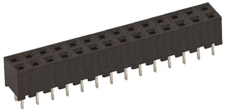 Hirose A3C Series Straight Through Hole Mount PCB Socket, 28-Contact, 2-Row, 2mm Pitch, Solder Termination