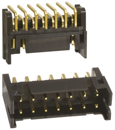 Hirose DF11 Leiterplatten-Stiftleiste Gewinkelt, 14-polig / 2-reihig, Raster 2.0mm, Platine-Platine, Kabel-Platine,
