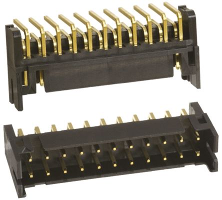 Hirose DF11 Leiterplatten-Stiftleiste Gewinkelt, 22-polig / 2-reihig, Raster 2.0mm, Platine-Platine, Kabel-Platine,