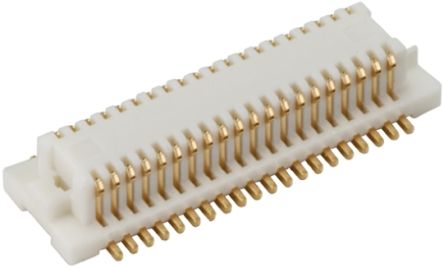 Hirose Conector Hembra Para PCB Serie DF12, De 40 Vías En 2 Filas, Paso 0.5mm, 50 V, 300mA, Montaje Superficial, Para