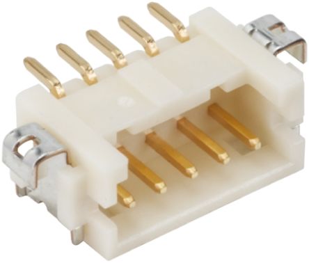 Hirose Conector Macho Para PCB Ángulo De 90° Serie DF13 De 8 Vías, 1 Fila, Paso 1.25mm, Para Soldar, Montaje Superficial
