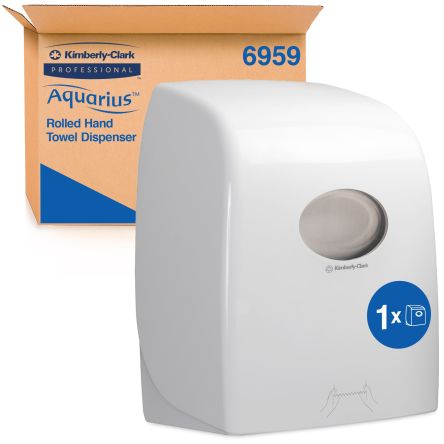 Kimberly Clark Aquarius Papierhandtuchspender, Kunststoff, Weiß,, 430mm X 250mm X 330mm