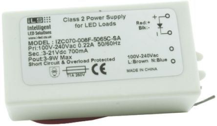Intelligent LED Solutions ILS LED-Treiber 100 → 240 V LED-Treiber, Ausgang 3 → 12V / 700mA Konstantstrom