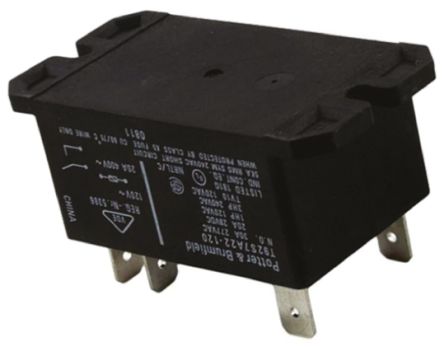TE Connectivity Panel Mount Power Relay, 12V Dc Coil, 30A Switching Current, DPST