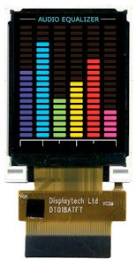 Displaytech Farb-LCD 1.8Zoll Parallel, RGB, 128 X 160pixels, 35 X 32mm -0,3 → +4,6 V Dc LED Lichtdurchlässig Dc