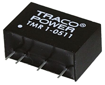 TRACOPOWER TMR 1 DC/DC-Wandler 1W 5 V Dc IN, 15V Dc OUT / 67mA 1.5kV Dc Isoliert
