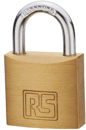 RS PRO Messing Vorhängeschloss Mit Schlüssel, Bügel-Ø 6mm X 22mm