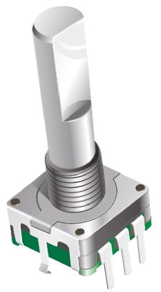 Bourns Servo-Potenziometer 12 Impulse/U Inkrementalgeber, Mit 6 Mm, Flachschaftschaft, Digital Rechteck-Signal,