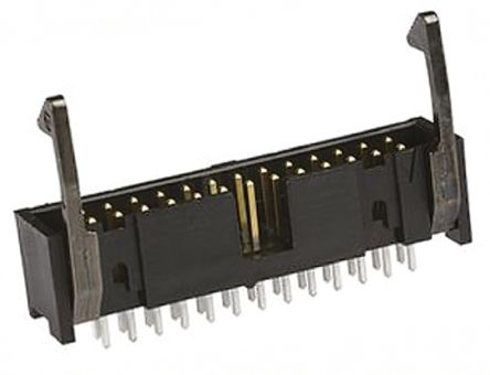 TE Connectivity AMP LATCH Leiterplatten-Stiftleiste Gerade, 50-polig / 2-reihig, Raster 2.54mm, Kabel-Platine,