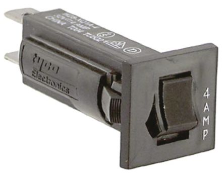 TE Connectivity Disyuntor Térmico / Disyuntor Magnetotérmico W28 De 1 Polo, 32 V Dc, 250V Ac, 4A