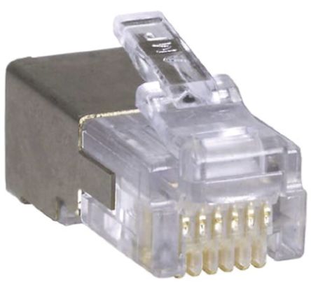 TE Connectivity 5-555174 RJ11 Modularer Steckverbinder Stecker 6P6C-polig STP, Kabelmontage