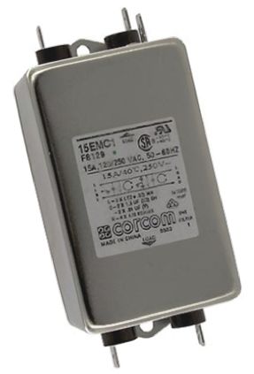 TE Connectivity Netzfilter, 250 V Ac, 1-phasig
