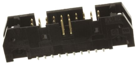 TE Connectivity AMP LATCH Leiterplatten-Stiftleiste Gerade, 20-polig / 2-reihig, Raster 2.54mm, Lötanschluss-Anschluss,