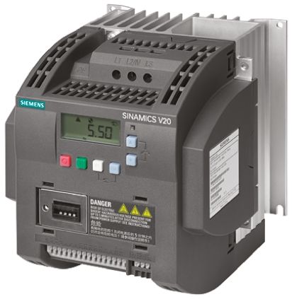 Siemens SINAMICS V20, 3-Phasen Frequenzumrichter 3 KW, 400 V Ac / 7,3 A 0 → 550Hz Für Wechselstrommotoren