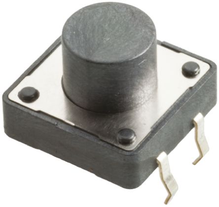 Wurth Elektronik Interruptor Táctil Tipo Botón, Negro, Contactos SPST 8.5mm, Montaje En Orificio Pasante