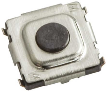 Wurth Elektronik Interruptor Táctil, Negro, Contactos SPST 1.5mm, Montaje Superficial