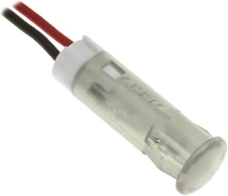 APEM LED Schalttafel-Anzeigelampe Weiß 24V Dc, Montage-Ø 6mm, Leiter