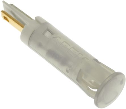 APEM LED Schalttafel-Anzeigelampe Weiß 220V Ac, Montage-Ø 8mm, Faston, Lötfahne