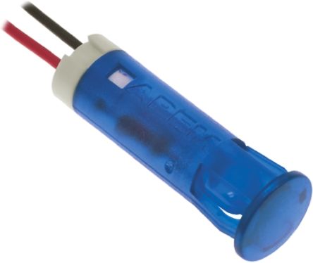 APEM LED Schalttafel-Anzeigelampe Blau 24V Dc, Montage-Ø 8mm, Leiter