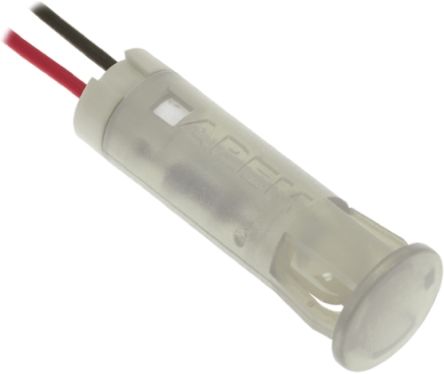 APEM LED Schalttafel-Anzeigelampe Weiß 220V Ac, Montage-Ø 8mm, Leiter