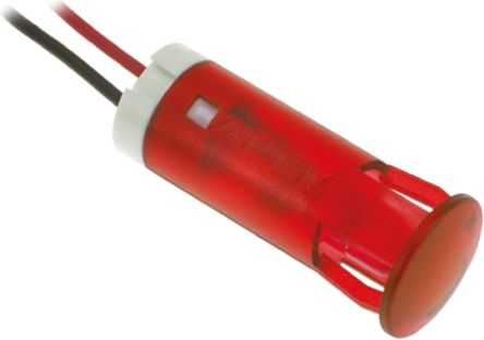 APEM LED Schalttafel-Anzeigelampe Rot 24V Dc, Montage-Ø 10mm, Leiter