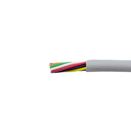 Alpha Wire EcoFlex ECO Steuerkabel, 8-adrig X 0,28 Mm² Grau, 30m, 24 AWG Ungeschirmt