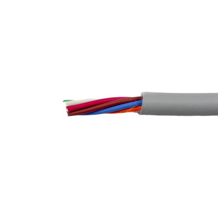 Alpha Wire Cable De Control EcoFlex De 7 Núcleos, 0.81 Mm², Ø Ext. 7.04mm, Long. 30m, 600 V, Libre De Halógeno, Funda
