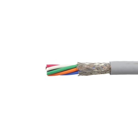 Alpha Wire Câble De Commande Blindé EcoFlex 600 V, 7 X 1,32 Mm², 16 AWG, Gaine MPPE Gris, 30m