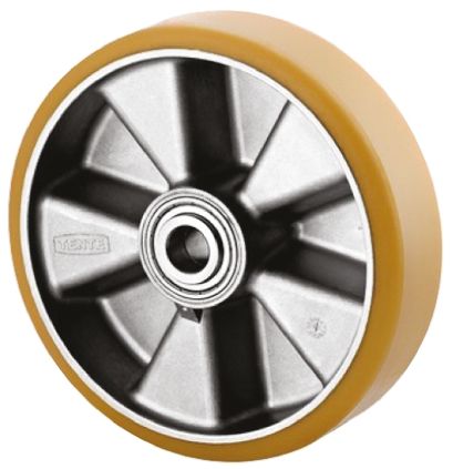 Tente Yellow PUR Corrosion Resistant Trolley Wheel, 1000kg