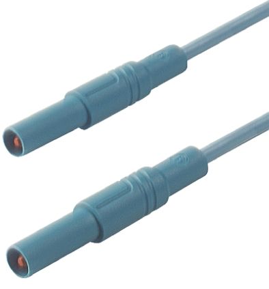 Hirschmann Test & Measurement Cable De Prueba Con Conector De 4 Mm Hirschmann De Color Azul, Macho-Macho, 1000V Ac/dc, 32A, 2m