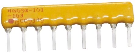 Bourns, 4600X 220kΩ ±2% Bussed Resistor Array, 8 Resistors, 1.13W Total, SIP, Through Hole